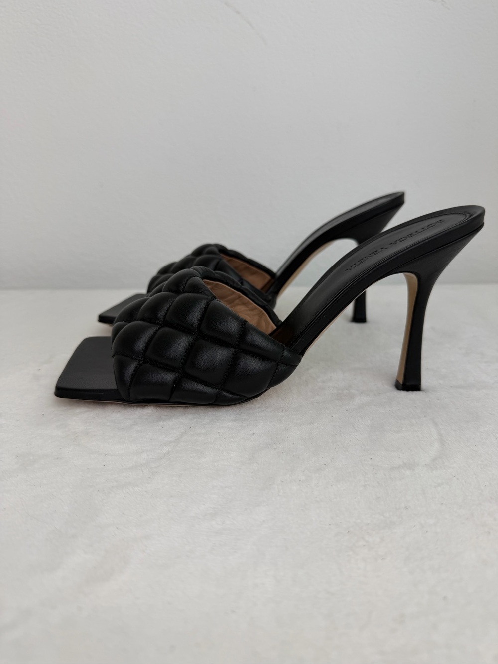 Bottega Veneta Black Padded Intrecciato Square-Toe Mules - Picture 3 of 8